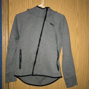 Puma gray zip up hoodie
